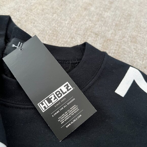 NWT HLZBLZ Black White Cotton Sweatshirt S - Picture 8 of 8